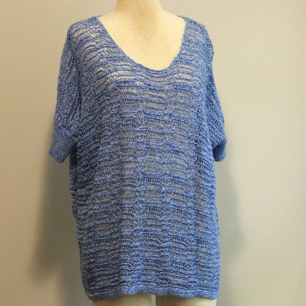Francesca's Birdcage Label Open Knit Boho Sweater